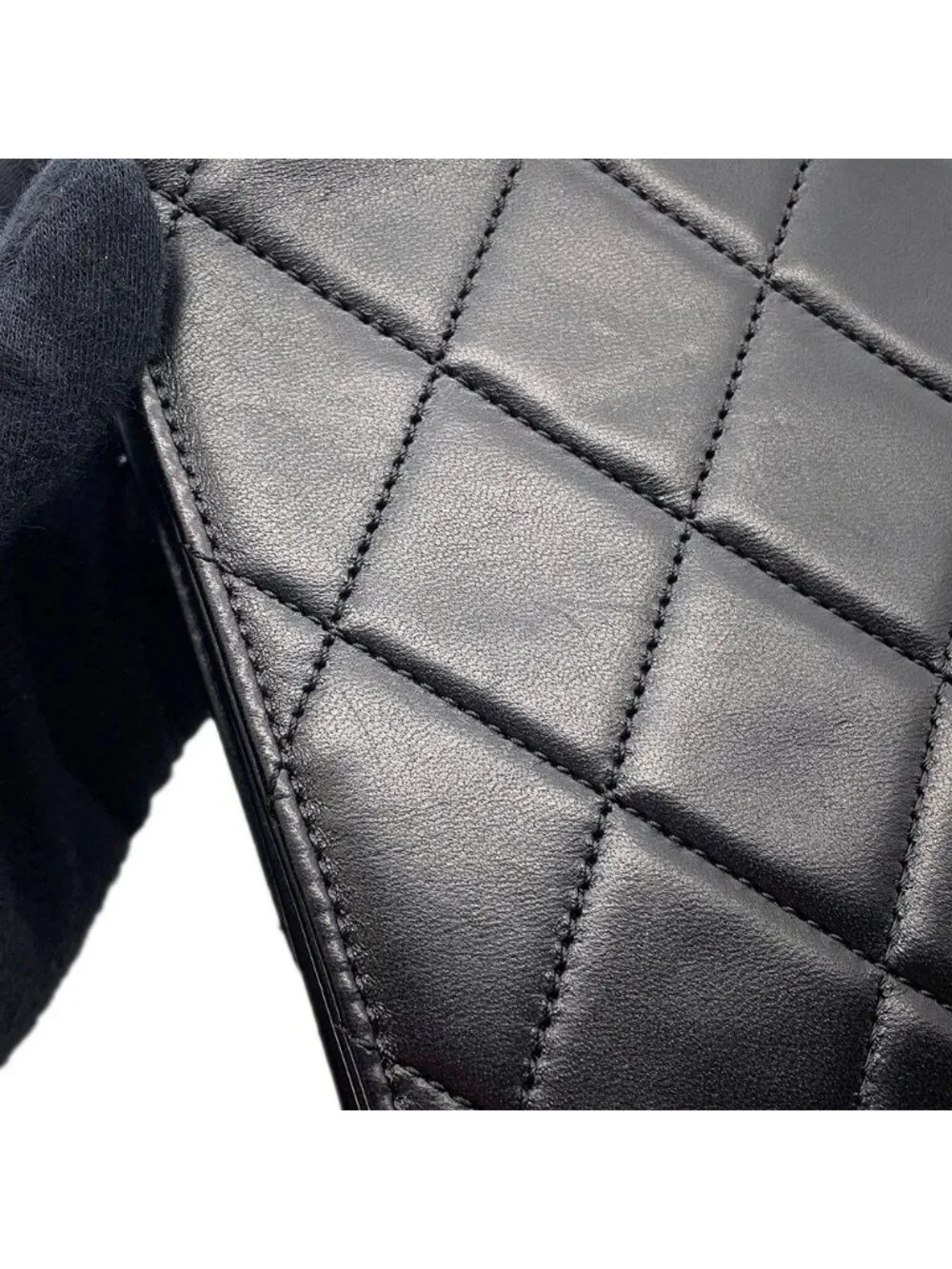 Chanel Chain Shoulder Bag Quilted CC Logo Coco Lock Double Black